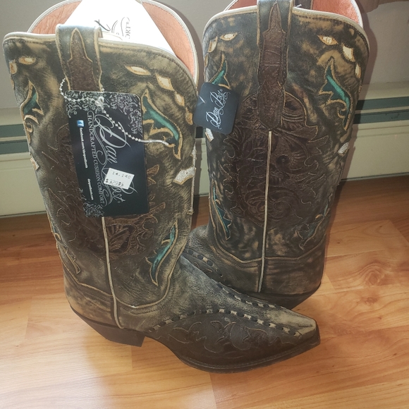 New in box Dan Post ladies cross cowboy handcrafted boots - Picture 5 of 6